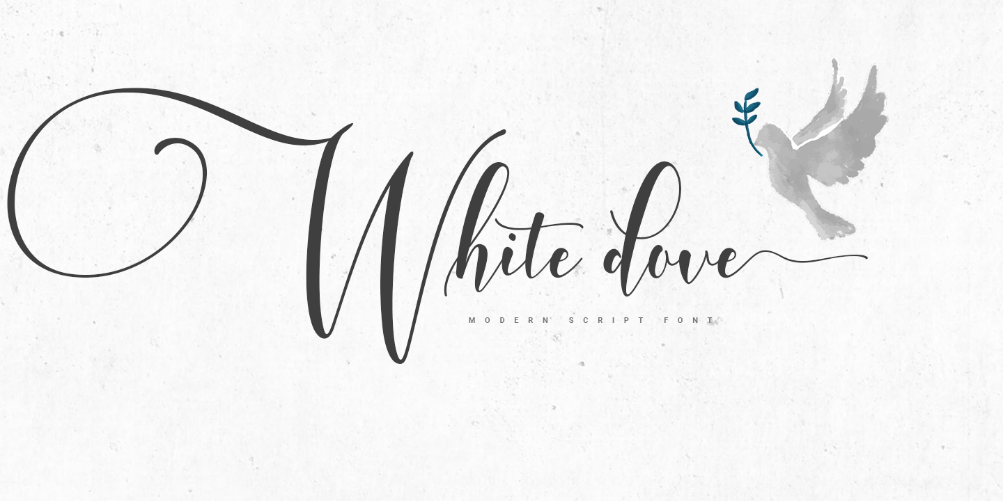 Ejemplo de fuente White Dove Script #1